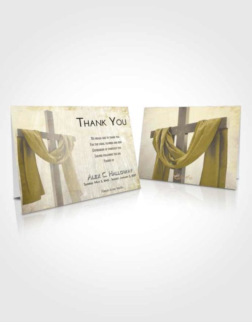 Funeral Thank You Card Template Harmony Loving Cross