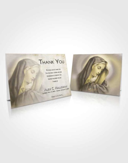 Funeral Thank You Card Template Harmony Mary Mother in Heaven