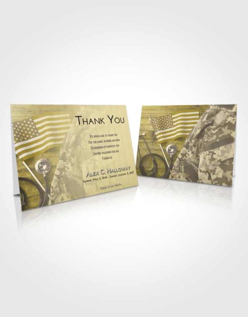 Funeral Thank You Card Template Harmony Military Medical