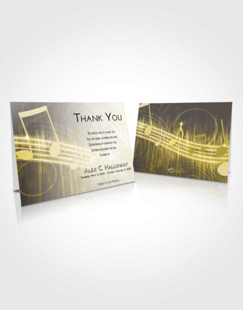 Funeral Thank You Card Template Harmony Music Peace