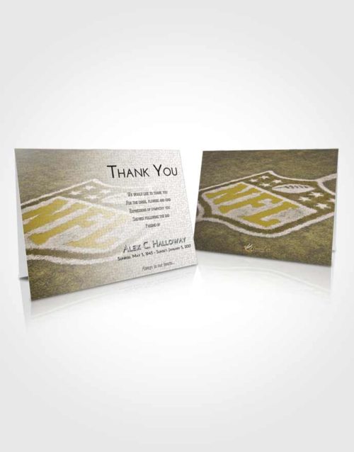 Funeral Thank You Card Template Harmony NFL Football