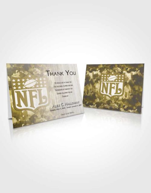 Funeral Thank You Card Template Harmony NFL Star