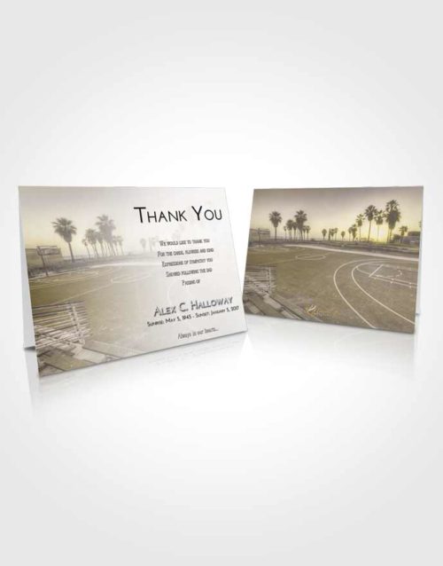 Funeral Thank You Card Template Harmony On the Court