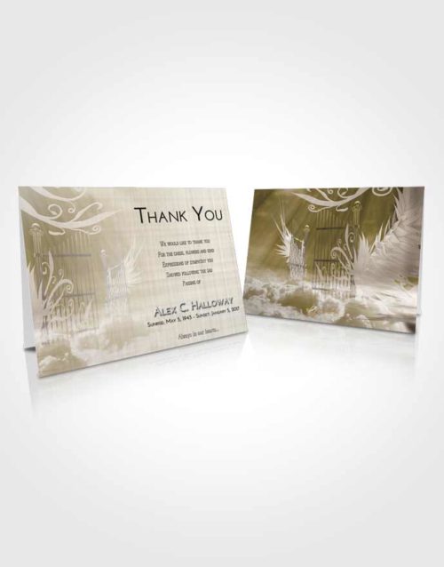 Funeral Thank You Card Template Harmony Precious Gates to Heaven