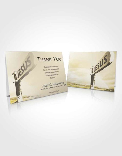 Funeral Thank You Card Template Harmony Road to Jesus