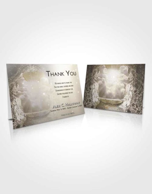 Funeral Thank You Card Template Harmony Rocky Gates to Heaven