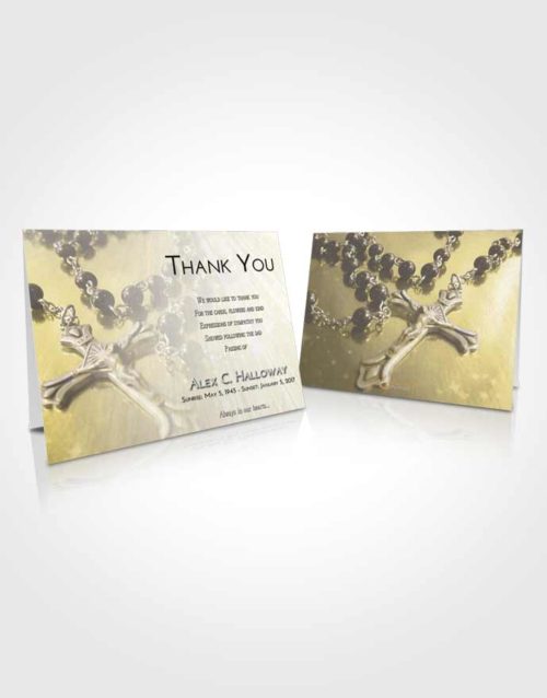 Funeral Thank You Card Template Harmony Rosary Faith
