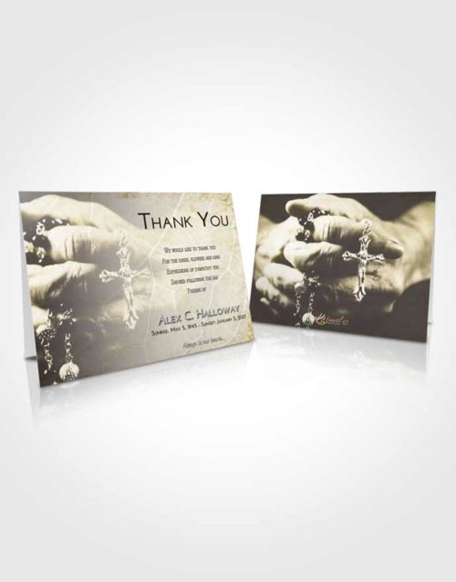 Funeral Thank You Card Template Harmony Rosary Life