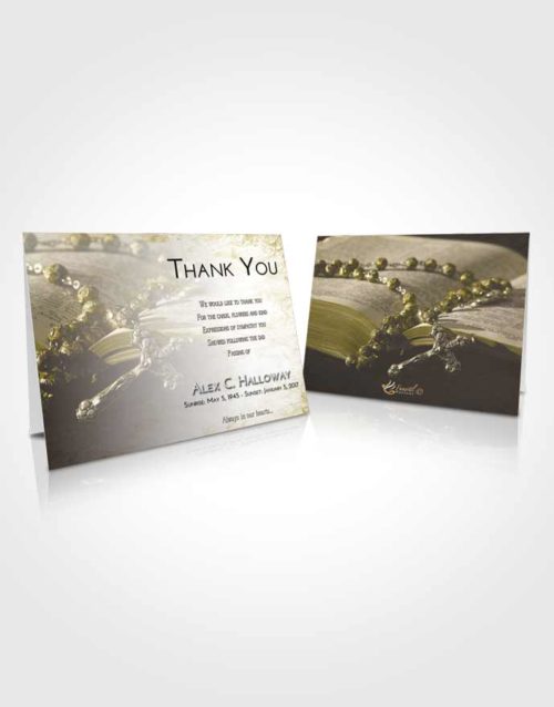 Funeral Thank You Card Template Harmony Rosary Prayer