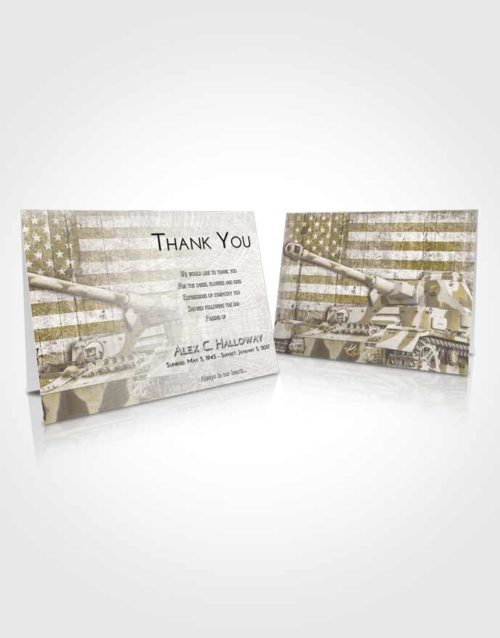 Funeral Thank You Card Template Harmony Soldier on Duty