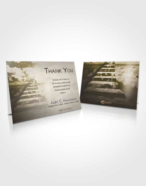 Funeral Thank You Card Template Harmony Stairway for the Soul