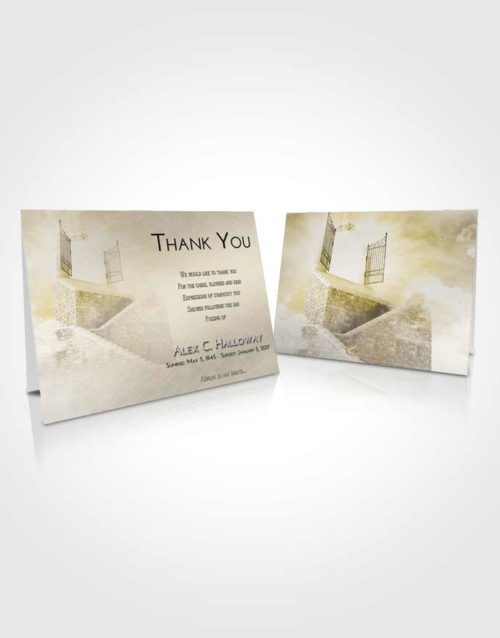 Funeral Thank You Card Template Harmony Stairway to the Gates of Heaven