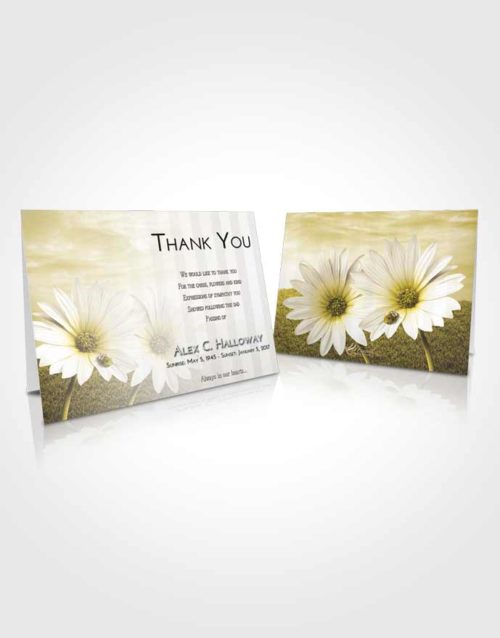 Funeral Thank You Card Template Harmony Summer Flower
