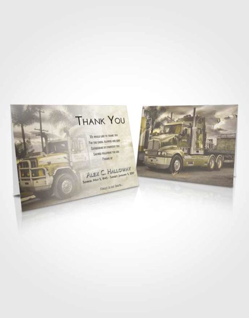 Funeral Thank You Card Template Harmony Trucker Days