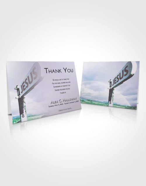 Funeral Thank You Card Template Lavender Beauty Road to Jesus