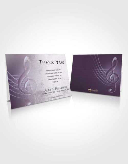 Funeral Thank You Card Template Lavender Sunrise Allegro