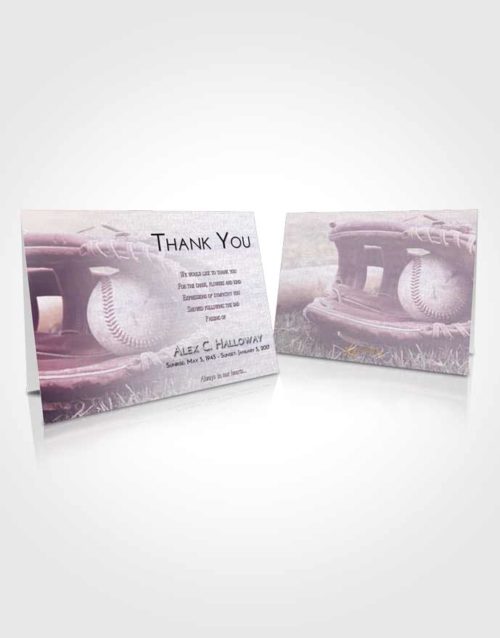 Funeral Thank You Card Template Lavender Sunrise Baseball Tranquility
