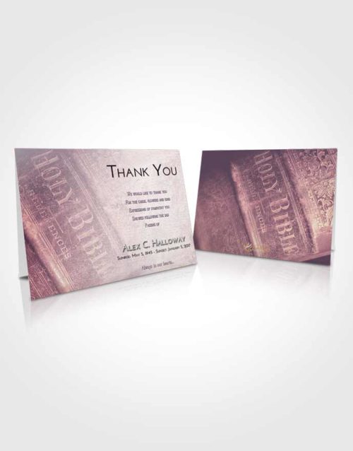Funeral Thank You Card Template Lavender Sunrise Bible Grace