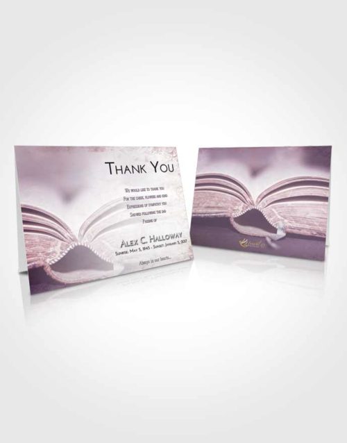 Funeral Thank You Card Template Lavender Sunrise Bible Love