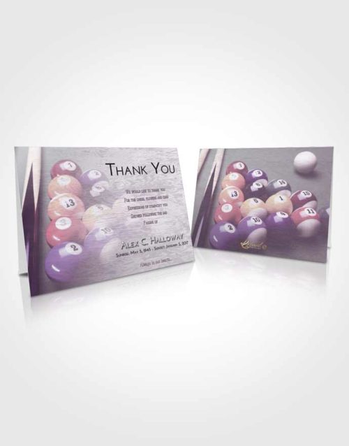 Funeral Thank You Card Template Lavender Sunrise Billiards Serenity