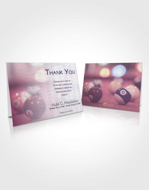 Funeral Thank You Card Template Lavender Sunrise Billiards Tranquility