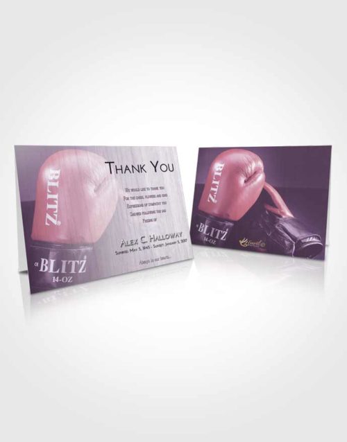 Funeral Thank You Card Template Lavender Sunrise Boxing Blitz