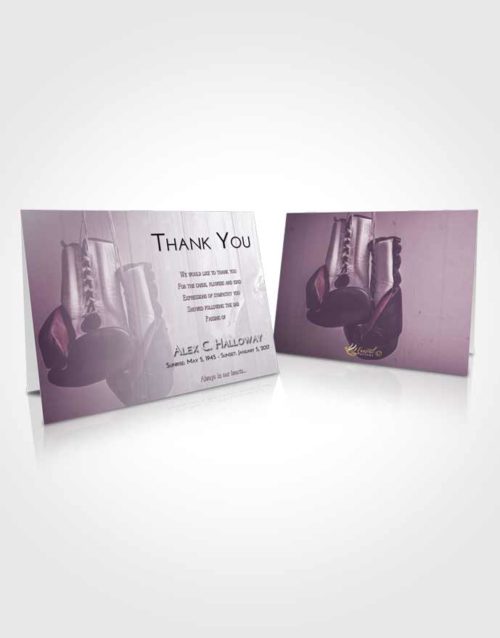 Funeral Thank You Card Template Lavender Sunrise Boxing Day