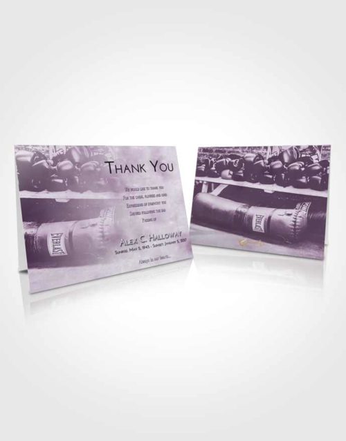 Funeral Thank You Card Template Lavender Sunrise Boxing Life