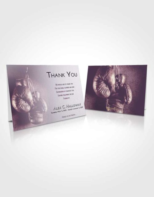 Funeral Thank You Card Template Lavender Sunrise Boxing Serenity