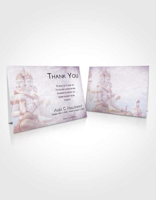 Funeral Thank You Card Template Lavender Sunrise Brahma Desire