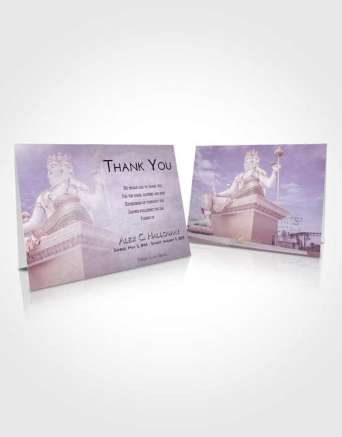 Funeral Thank You Card Template Lavender Sunrise Brahma Mystery
