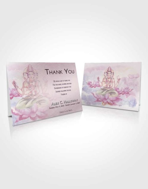 Funeral Thank You Card Template Lavender Sunrise Brahma Surprise