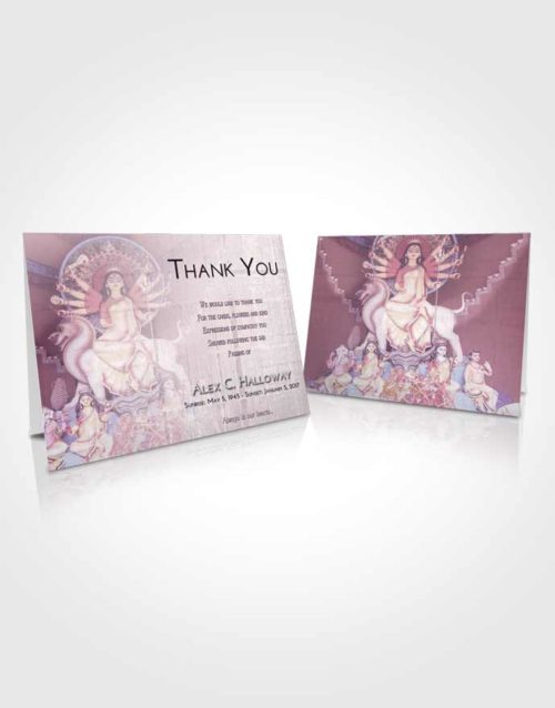 Funeral Thank You Card Template Lavender Sunrise Durga Divinity