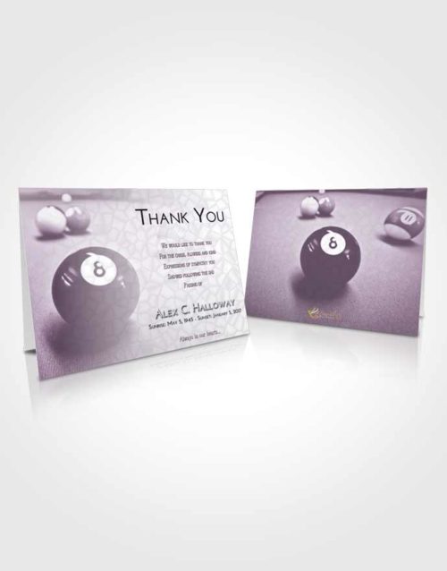 Funeral Thank You Card Template Lavender Sunrise Eight Ball