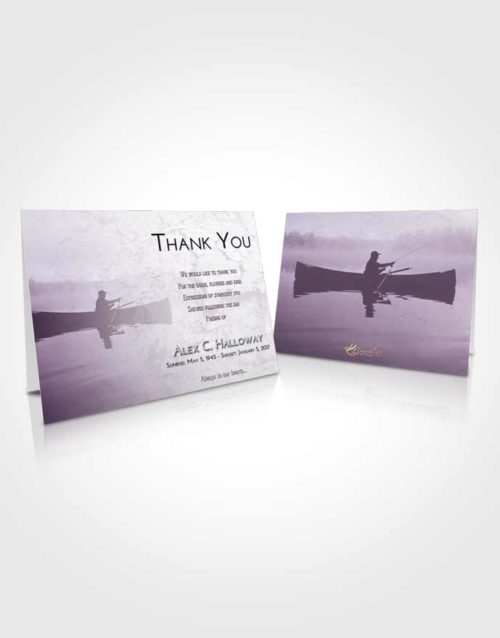 Funeral Thank You Card Template Lavender Sunrise Fish in the Water