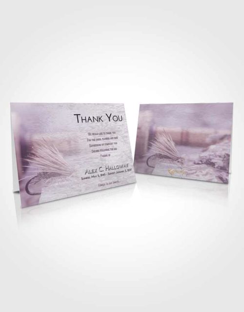 Funeral Thank You Card Template Lavender Sunrise Fishing Serenity