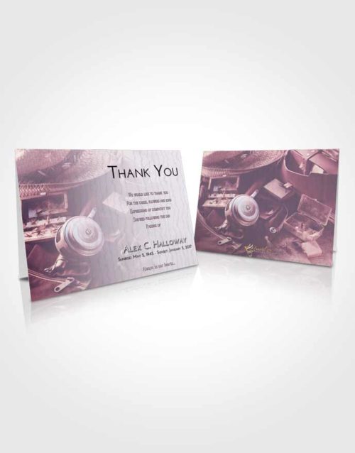 Funeral Thank You Card Template Lavender Sunrise Fishing Tackle