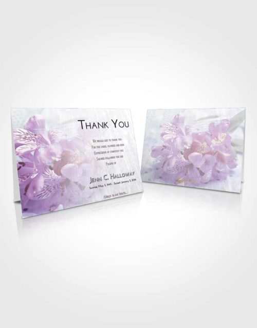 Funeral Thank You Card Template Lavender Sunrise Floral Magic