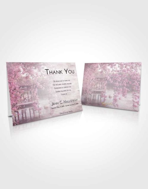 Funeral Thank You Card Template Lavender Sunrise Floral Oriental