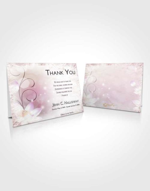 Funeral Thank You Card Template Lavender Sunrise Floral Peace
