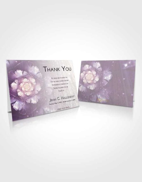 Funeral Thank You Card Template Lavender Sunrise Floral Secret