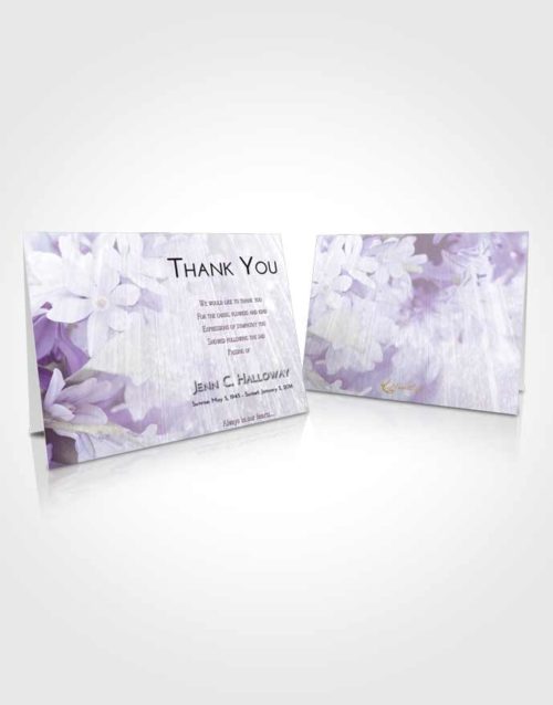 Funeral Thank You Card Template Lavender Sunrise Floral Serenity