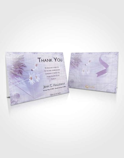 Funeral Thank You Card Template Lavender Sunrise Floral Style