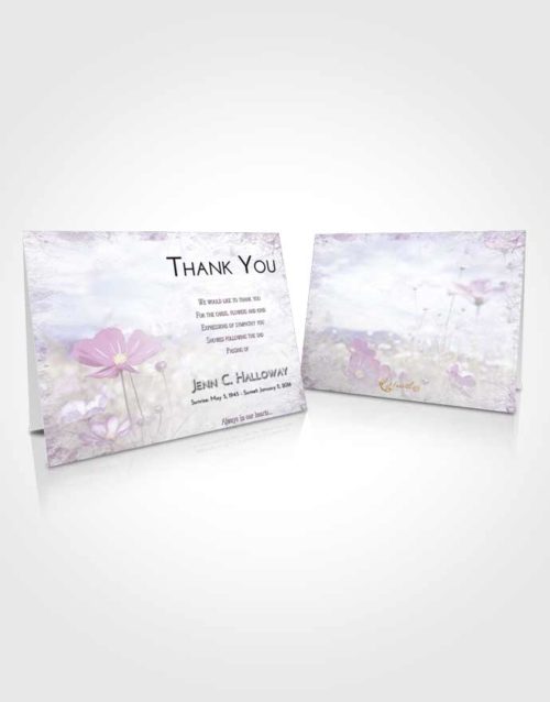 Funeral Thank You Card Template Lavender Sunrise Floral Whispers