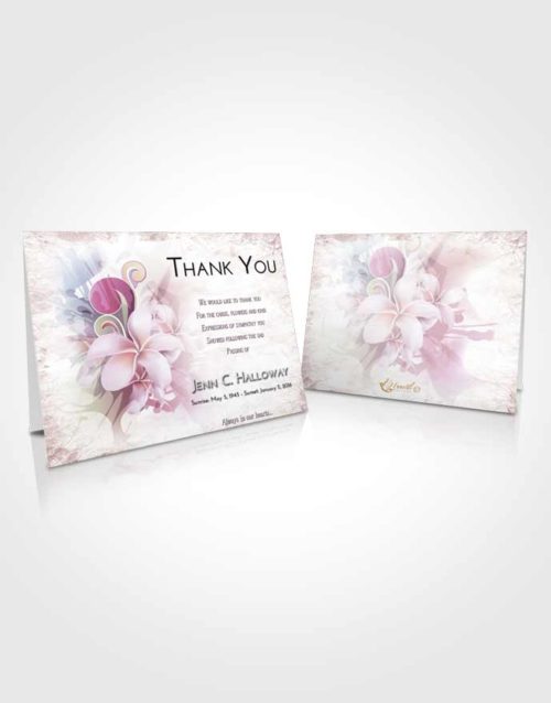 Funeral Thank You Card Template Lavender Sunrise Floral Wish