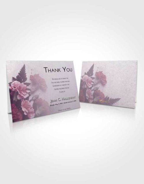 Funeral Thank You Card Template Lavender Sunrise Flower Magic