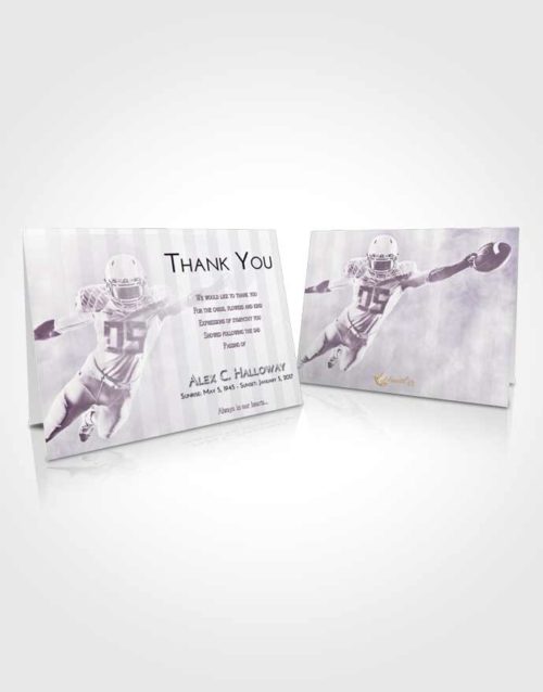 Funeral Thank You Card Template Lavender Sunrise Football Honor