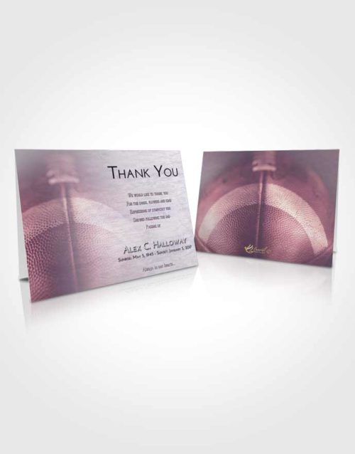 Funeral Thank You Card Template Lavender Sunrise Football Journey