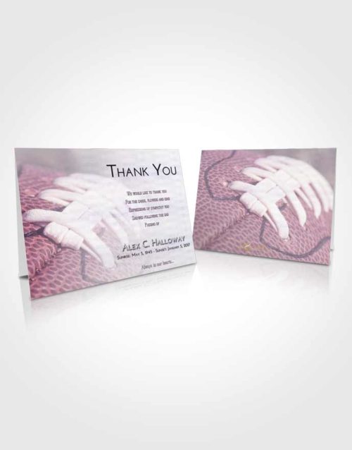 Funeral Thank You Card Template Lavender Sunrise Football Life
