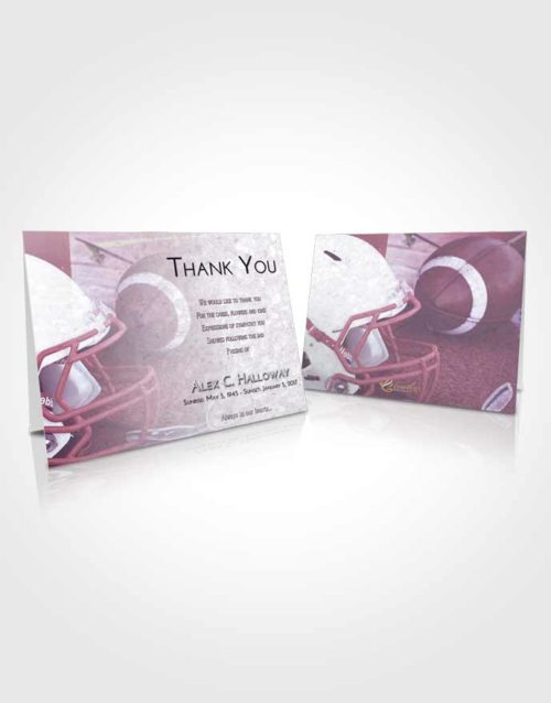 Funeral Thank You Card Template Lavender Sunrise Football Party